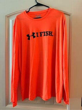 Under Armour Men's Long-Sleeve I FISH Shirt - Bright Orange